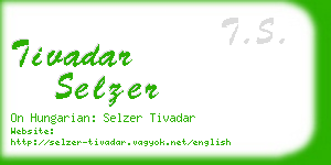 tivadar selzer business card